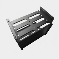 Cadre d'extension de châssis en acier S235 personnalisé |   Support de tube carré soudé CNC, revêtement en poudre RAL 9005, compatible électro-érosion à fil