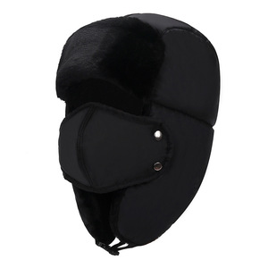 Cappello invernale in pile Trapper cappello invernale freddo con tesa a tesa con paraorecchie ciclismo sci cappello da neve addensato cappello invernale in cotone antivento - Product Image 1