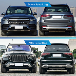 Kit de carrosserie de luxe 2024 pour modification et mise à niveau de voiture X167 2020-2024, comprenant pare-chocs avant et arrière, lèvre de pare-chocs, extension d'aile et calandre, compatible avec Benz GLS - Product Image 2