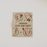 Label Kain Tenun Bunga Botani yang Menawan dengan Cinta dan Cahaya, untuk Tas Tote Linen