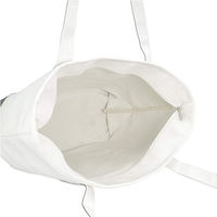 Sacs fourre-tout en toile de coton renforcée avec fermeture éclair, spacieux, bicolores, personnalisables pour les courses et le bureau (vente en gros)
