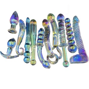 Productos para Adultos, Cristal, Simulación de Pene Femenino, Masturbador, Punto <span class=keywords><strong>G</strong></span>, Masajeador con Calor, Tapón Anal, Modelo - Product Image 1