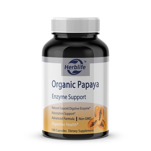 Cápsulas de Enzimas de Papaya Orgánicas y Papaina, Productos Naturales de Venta Caliente OEM/ODM - 500mg 100 Cápsulas, Apoyo Digestivo - Product Image 1
