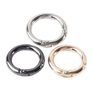 5 Stks/partij Metalen O-Ring Veerklemmen Te Openen Ronde Karabijnhaak Sleutelhanger Tas Clips Haak Ketting Gespen Connector Voor Diy Sieraden