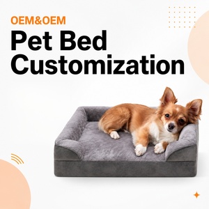 OEM ODM Factory Service Super Soft Long Plush <b>Calming</b> <b>Dog</b> <b>Bed</b> Rectangle Shape Washable Non-slip Bottom Pet <b>Bed</b> - Product Image 1