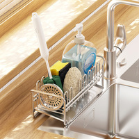 Étagère de séchage pour évier de cuisine de bonne qualité, anti-rouille, en acier inoxydable 304, porte-éponge