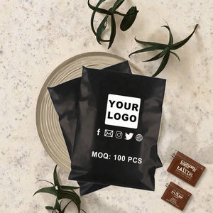 Sac d'expédition et d'emballage biodégradable personnalisé avec logo, 10x13 pouces, pour pochette polyvalente avec poignée étanche, en stock, pour remerciements - Product Image 2