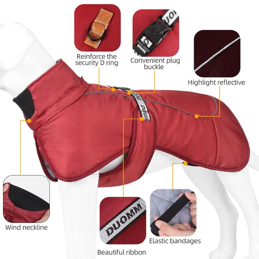 مصنع تصميم جديد معطف سترة الكلب ملابس واقية من الرياح ملابس دافئة