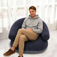 Canapé gonflable en PVC de haute qualité, confortable, doux pour la peau, respirant, écologique, portable, pour salon, vente en gros