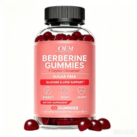Gummies de berbérine en gros 1200mg, 60 unités, avec cannelle de Ceylan et chrome pour un métabolisme naturellement équilibré