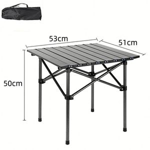 Table pliante d'extérieur réglable pour pique-nique, camping, plage, repas, voyage et barbecue - Product Image 2