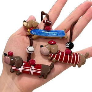 Collier Mignon Teckel pour Femme, Chaîne de Pull en Résine Acrylique, Pendentif Animal de Dessin Animé, Bijou Cadeau, Style Colliers Longs - Product Image 2