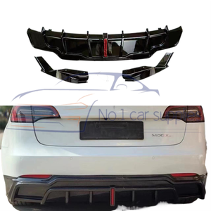 Phụ tùng ô tô Tesla <span class=keywords><strong>Model</strong></span> <span class=keywords><strong>3</strong></span> 2019-2022, chất liệu nhựa, màu đen bóng, bộ khuếch tán sau kèm đèn LED, bán buôn từ nhà máy - Product Image 5