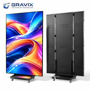 Pantalla LED Plegable de Interior, Tríptica, <span class=keywords><strong>Full</strong></span> <span class=keywords><strong>HD</strong></span> 1080P HDR, Tipo Póster, Portátil, Digital, para Publicidad Comercial - Product Image 1