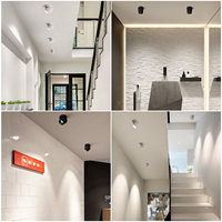 Spot de surface LED moderne à angle flexible de 360 ° blanc chaud COB plafonnier projecteurs pour bureau salon hôtel lecture