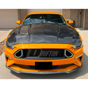 Drifton Vent Style Carbon Fiber Hood for Mustang Gen6 S550.2 2018-2023 New Black 3K/6K/12K Weave Glossy/Matte Finish <b>UV</b> - Product Image 3