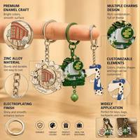 Porte-clés en émail personnalisé pour ballons de sport : basketball, football, volley-ball, baseball – Cadeau souvenir pour les fans de sport
