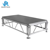Scène de Marionnettes Pliable en Alliage d'Aluminium 4x8 pieds avec Construction en Contreplaqué, Installation Rapide