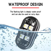 Feux de signalisation stroboscopiques LED pour moto et voiture Hopstyling RGB 12V avec télécommande sans fil, portée de 7 m