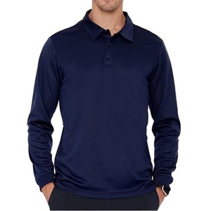 Camiseta Polo Clásica de Manga Larga para Hombre, Color Sólido, 260g, Personalizable con Estampado, Ropa de Trabajo - Product Image 1