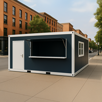 Magasin de conteneurs pop-up avec panneaux imperméables conçu sur mesure pour petit stand de commerce de détail avec emballage plat