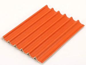 Directo de fábrica, suministro de decoración del hogar, Panel DE FONDO DE <span class=keywords><strong>Tv</strong></span> impermeable, paneles de pared de Pvc Wpc de grano de madera, <span class=keywords><strong>precio</strong></span> 160, placa de rejilla de arco interior - Product Image 4