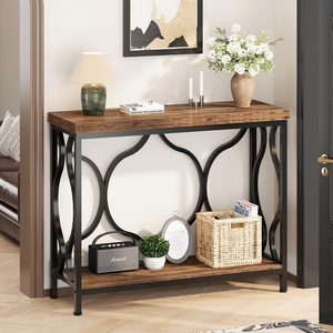 Tùy Chỉnh Hiện Đại Hẹp Giao Diện Điều Khiển Bảng Với Lưu Trữ Công Nghiệp Kim Loại Gỗ Lối Vào Bảng Cho Hành Lang Lối Vào Phòng Khách - Product Image 3