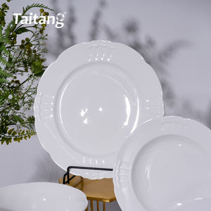 Suministros para restaurantes, vajilla de porcelana de cerámica blanca personalizada al por mayor, vajilla para cafetería y restaurante - Product Image 3