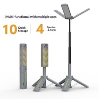 Lámpara de Camping Plegable Multifuncional con Linterna de Emergencia Recargable para Teléfono Móvil, Luz de Ambiente para Camping