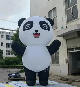 Arte evento decoração inflável panda urso cartoon para venda