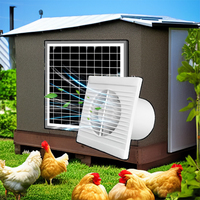 2024 nouveau kit de ventilateurs d'extraction à énergie solaire DC 12V pour serre de poulaillers avec panneau solaire