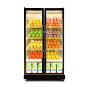 Réfrigérateur commercial vertical d'affichage de réfrigération d'alcool de lumières multiples de <span class=keywords><strong>deux</strong></span> portes en verre LED - Product Image 5