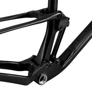 Cadre de vélo de montagne en <span class=keywords><strong>carbone</strong></span> à double suspension intégrale ICANbikes 29er, axe traversant en aluminium 100*12MM, patins arrière - Product Image 4