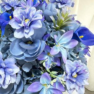 Bola de Flores Artificiales Azules con Lirios Calla y Hortensias, Hechas a Mano, de Alta Simulación, para Bodas, Estilo Clásico - Product Image 5