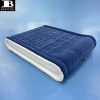 Matelas pneumatique surélevé de qualité supérieure, taille Queen, avec pompe intégrée, lit d'appoint gonflable double haut, oreiller intégré, durable