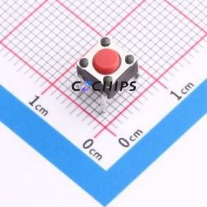 YTS645SK43 Tactile Switch Through hole Component (THT) Switch 6mm 6mm 4.3mm - Product Image 1