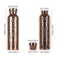 Venta de Fábrica: Botella de Agua Ayurvédica de Cobre Puro de 34 oz, Tapa Antiderrames, Libre de BPA, Ecológica, con Calidad Premium