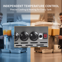 Distributeur de jus portable en acier inoxydable commercial pour hôtel, buffet, restaurant, restauration