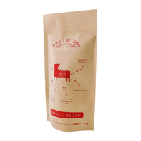 Sachet d'emballage alimentaire personnalisé en papier kraft laminé avec logo sérigraphié, fermeture Ziplock de sécurité BOPP/VMPET/PE pour viande séchée