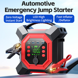 Démarreur de <span class=keywords><strong>Voiture</strong></span> 6-en-1 12V avec Compresseur d'Air pour Gonflage et Dégonflage, Batterie Externe 3000A Courant de Pointe pour Camions et Motos - Product Image 3