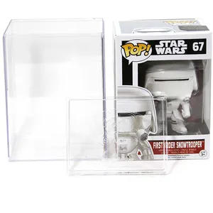 4 Inch 6 Inch 10 Inch Funko Pop Acrylic Hard Box Protector Plastic Toy Display Case 2Mm Thick Perspex Pop Vinyl Protector Box