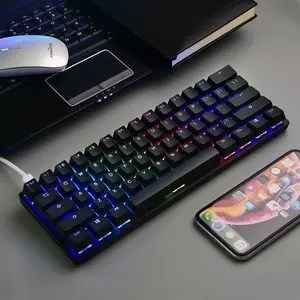 2023 Mini Optical Mechanical Gaming Keyboard RGB Gaming Teclados Mini Optical Gaming Keyboard with Mechanical Operation Style