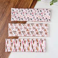 Bandeau élastique rose imprimé léopard pour le sport et le yoga, bandeaux pour le maquillage et le lavage du visage pour femmes, accessoire de mode pour cheveux de fille, personnalisable