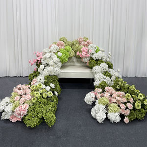Arreglos Florales de Hortensias Artificiales Blancas, Rosas y Verdes, Ideales para Decoración de Bodas y Eventos - Product Image 3