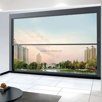 Ventana Inteligente con Elevación Eléctrica y Diseño Moderno, Control por Aplicación para Hogar Inteligente, Vidrio Resistente a Huracanes para Elevación Vertical