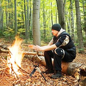 Camping Emergency Magnesium 6 Inch <strong>Fire</strong> Steel Ferrocerium Rod Flint <strong>Fire</strong> Starter <strong>Tool</strong> with Wooden Handle - Product Image 6