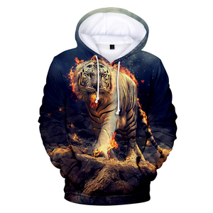 Fitspi – sweat-shirt à capuche populaire pour homme et femme, imprimé en 3d, Animal sauvage, collection printemps - Product Image 5