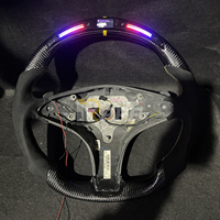 Volant en fibre de carbone personnalisé avec écran LED, design sportif pour Mercedes-Benz C63 AMG C63 W204 2009