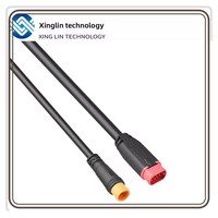 Câble de connexion rapide en nylon étanche IP64 pour système d'éclairage LED solaire pour vélos électriques, 2, 3, 4, 5 broches, modèle M8, connecteurs mâle et femelle
