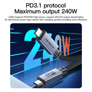 كابل USB4 40Gbps من Mindpure bio كابل USB4 من نوع C من الجيل الرابع والجيل الثالث كابل 8K 100W PD متوافق مع USB3.1/<span class=keywords><strong>3.2</strong></span> Thunderbolt <span class=keywords><strong>3</strong></span> - Product Image 5